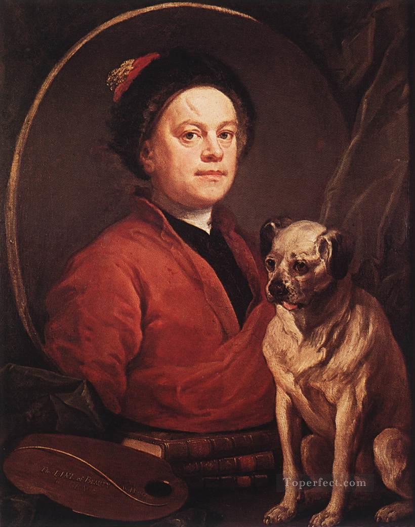 The Painter and his Pug William Hogarth Oil Paintings